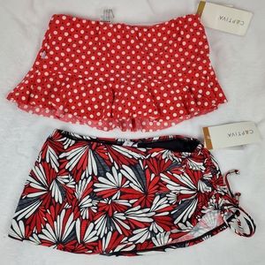 Captiva swimwear skirt bottoms set of 2